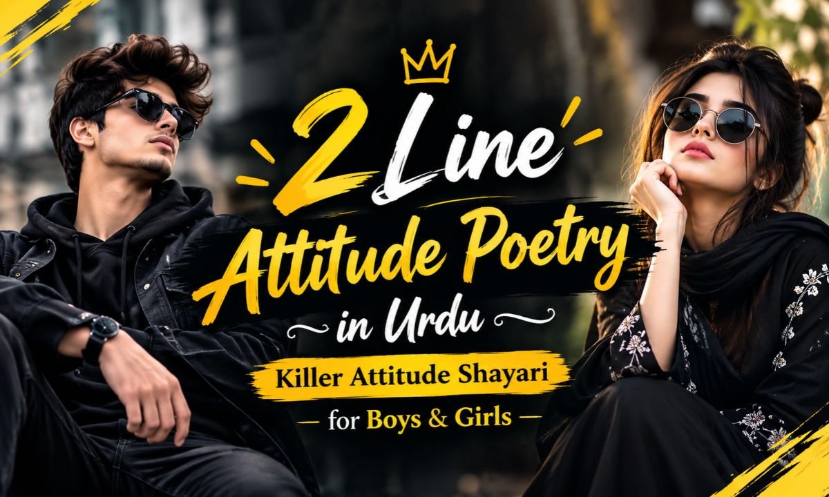 2 Line Attitude Poetry in Urdu